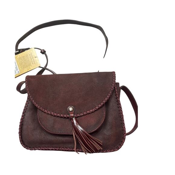 Patricia Nash Brown Suede Crossbody Shoulder Bag New with Tags - Picture 1 of 7